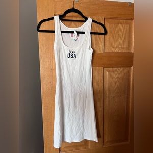 NWOT Skims Olympic Capsule Tank Dress White Ribbed Medium